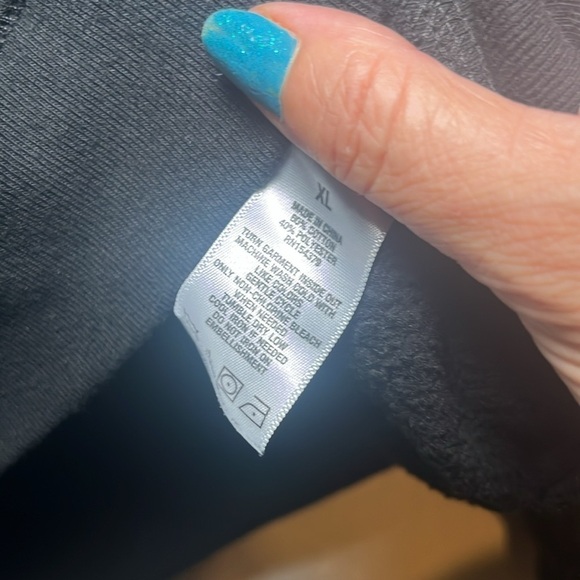 Aeropostale black hooded pullover sweater size XL - Picture 6 of 8